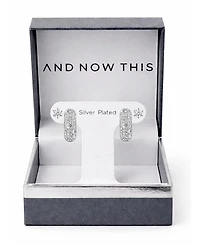 And Now This Clear Crystal Hoop and Stud Duo Earrings Set