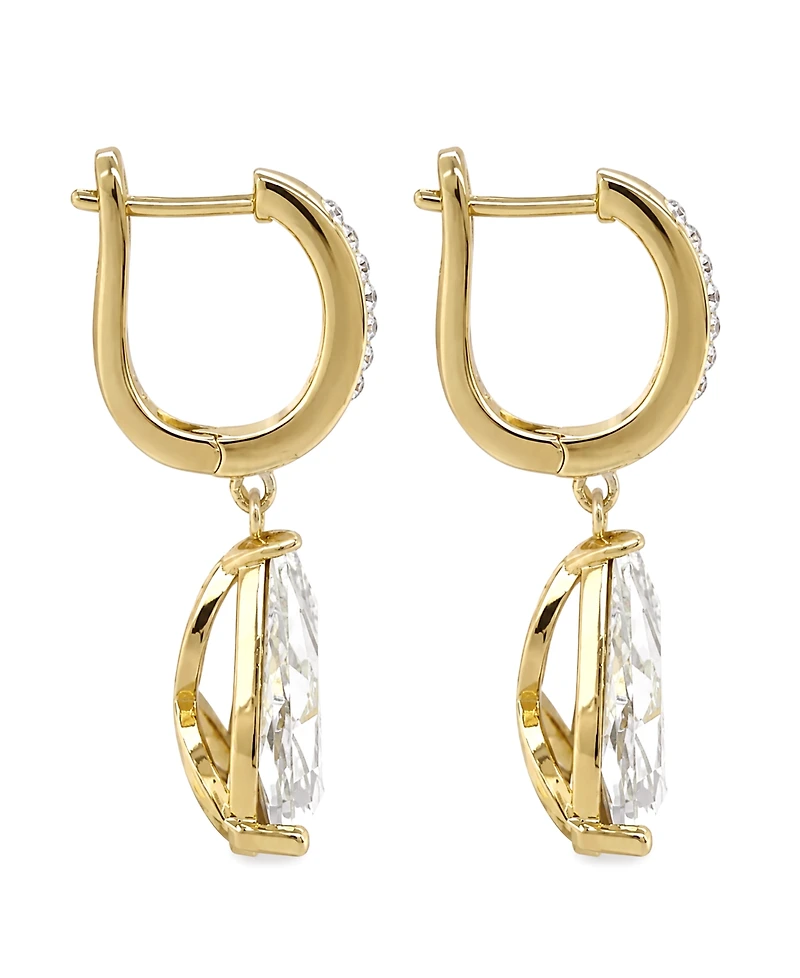 And Now This Clear Crystal Drop Hoop Earrings