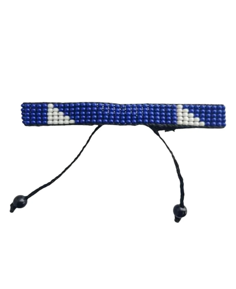 Sawa Sawa Peace and Nourishment Bracelet in Blue with White Detail