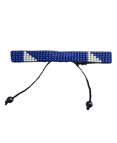 Sawa Sawa Peace and Nourishment Bracelet in Blue with White Detail