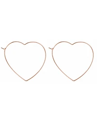 Essentials Heart Large Hoop Earrings in Rose Gold-Plate