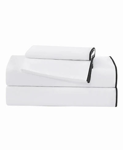 Brooklyn Loom Merrowed Edge 200-Thread Count Cotton 4-Piece Sheet Set