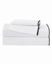 Brooklyn Loom Merrowed Edge 200-Thread Count Cotton 4-Piece Sheet Set
