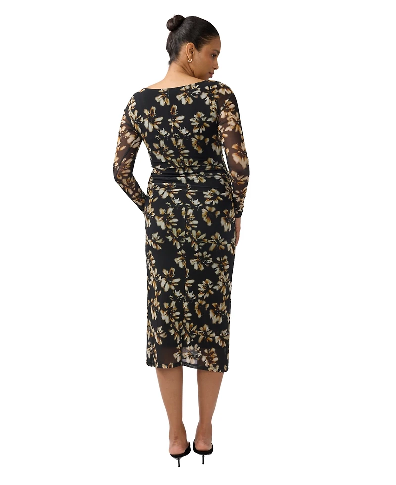 Ingrid + Isabel Maternity Long Sleeve Floral Midi Dress