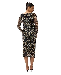 Ingrid + Isabel Maternity Long Sleeve Floral Midi Dress