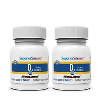Superior Source Vitamin D3 1000 Iu, Quick Dissolve MicroLingual Tablets, 100 Count, Helps Promote Strong Bones and Teeth, Immune Support, Helps