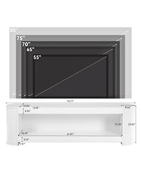 Tribesigns Tv Stand for 65 Inches, Wooden Entertainment Center with Storage