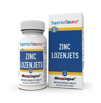 Superior Source Zinc Lozenjets 60 Instant Dissolve Tablets