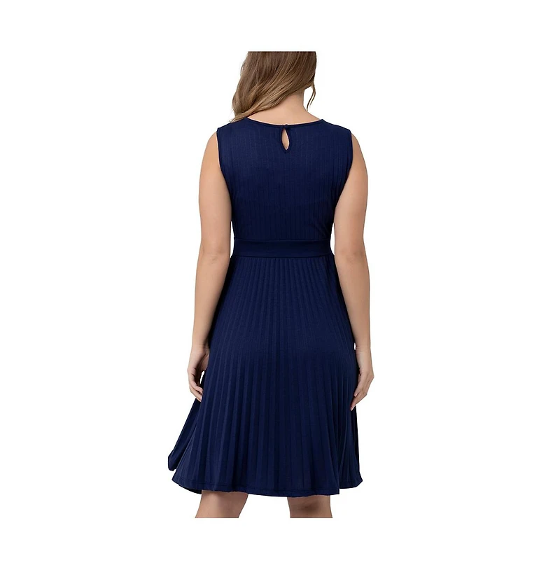 Ripe Maternity Knife Pleat Sleeveless Dress Blueprint