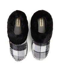 Dearfoams Women's Nyla Plaid Moc Toe Clog Slippers