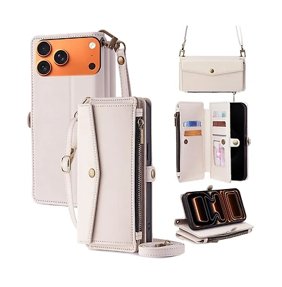 Artudatech Card-Holder Wallet Case with Kickstand and Drop Protection for iPhone 12-17