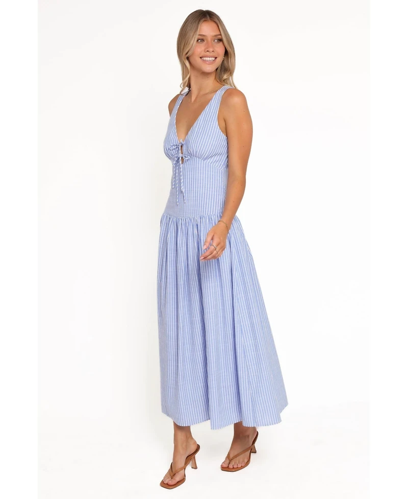 Petal and Pup Women's Vanessa V-Neck Striped Maxi Dress