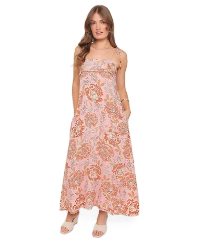 Petal and Pup Women's Kahlie Floral-Print Square-Neck Maxi Dress