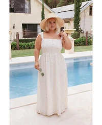 Petal and Pup Women's Caty A-Line Square Neck Maxi Dress