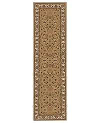 Closeout! Km Home 1592/1074/Beige Pesaro Beige 2'2" x 7'7" Runner Rug