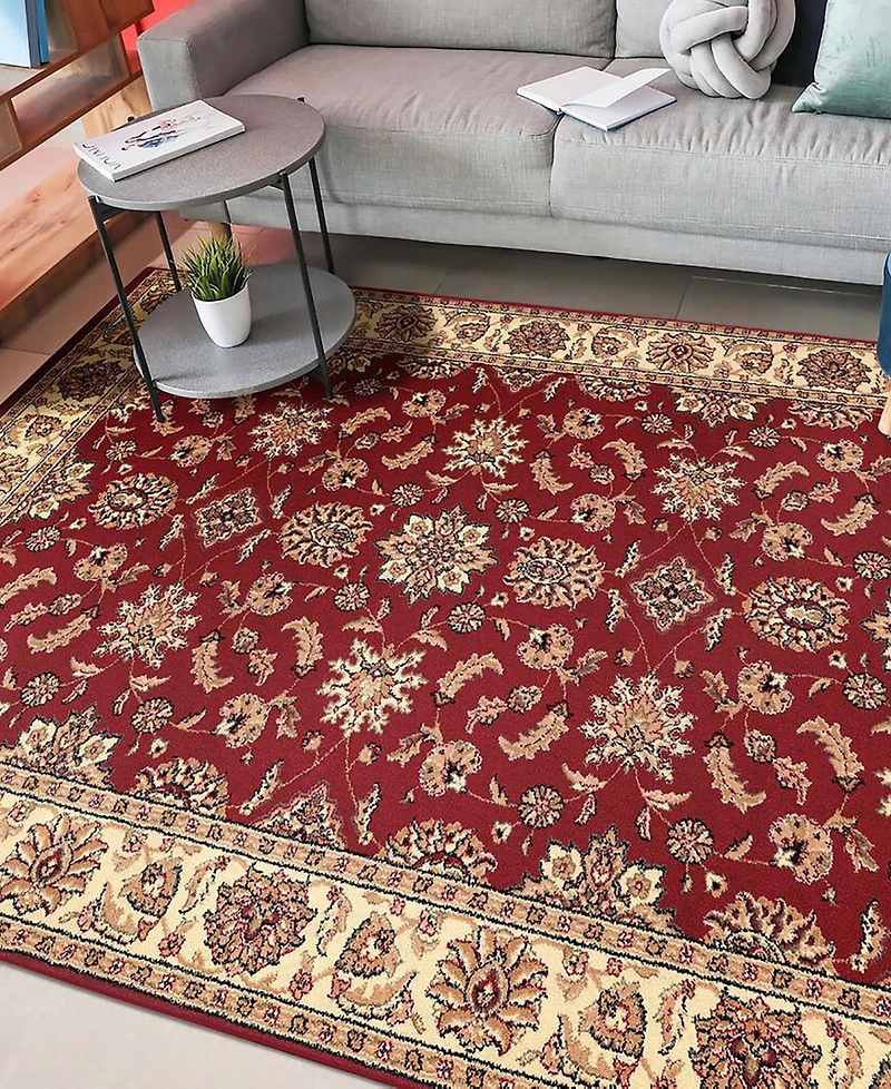 Closeout!! Km Home Pesaro Meshed Red 3'3" x 4'11" Area Rug