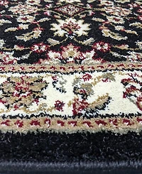 Closeout! Km Home 1592/1011/Black Pesaro Black 5'5" x 7'7" Area Rug