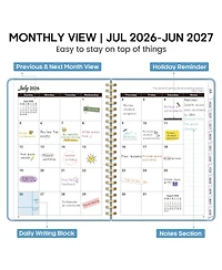 Danrong Academic Planner Weekly Monthly Hardcover Organizer with Tabs for Students Teachers