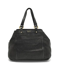 Pre-Owned Versace Women's Textured Leather and Raffia Tote