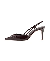 Mango Women's Patent Pointed-Toe Slingback Pumps