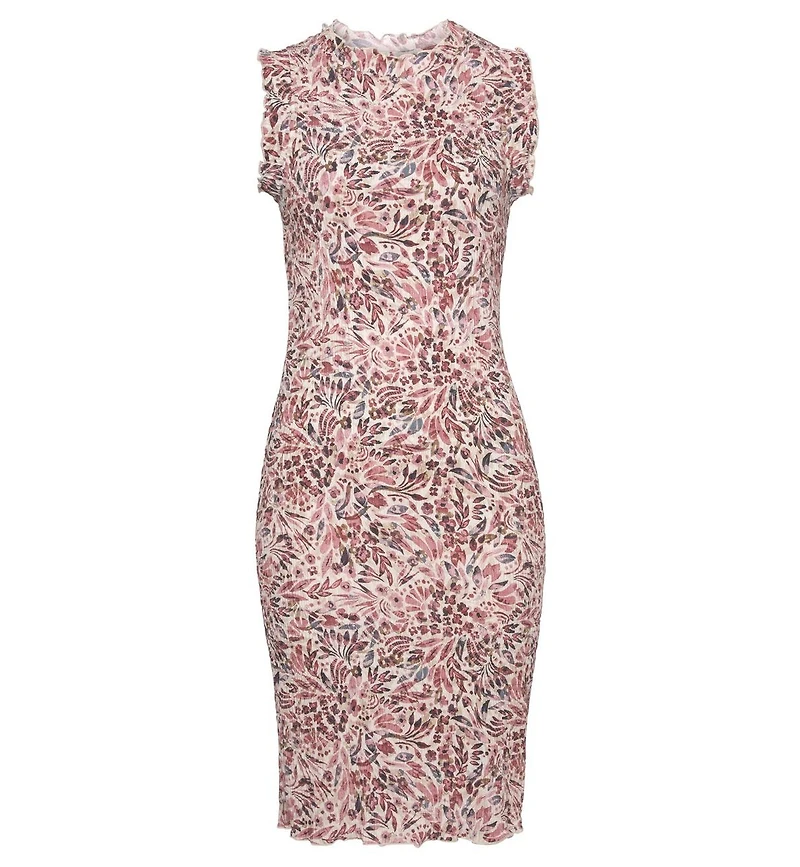 Lascana Women's Floral-Print High-Neck Crepe Dress