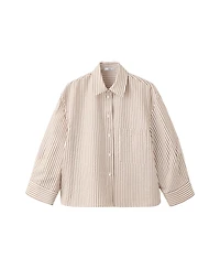 Mango Women's Crop Striped Shirt