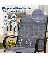 homfan 8-Pack 40" H Patio Swivel Chairs, Outdoor Rotating Lounge Chairs with 360-Degree Swivel for Garden Deck Balcony