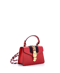Pre-Owned Gucci Mini Sylvie Top Handle Bag Leather