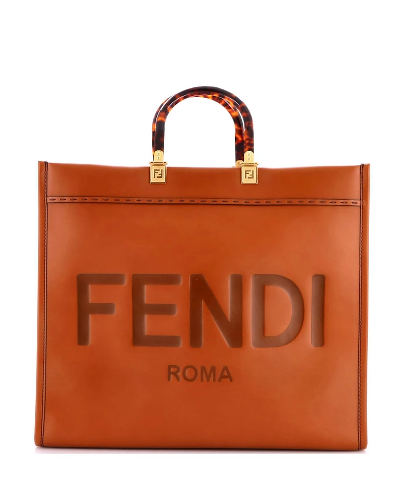 Pre-Owned Fendi Large Sunshine Shopper Tote Leather
