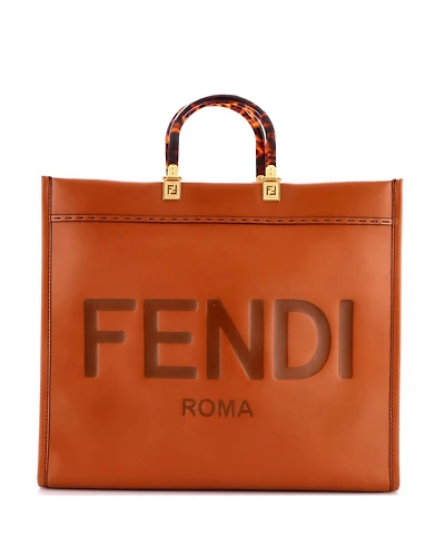 Pre-Owned Fendi Large Sunshine Shopper Tote Leather