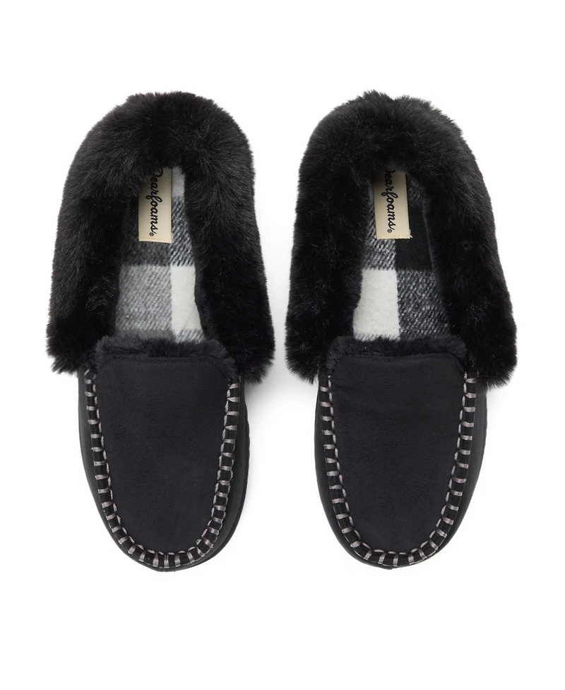 Dearfoams Women's Ryland Cabin Moccasin Slipper