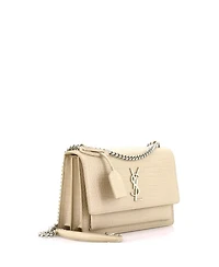 Pre-Owned Saint Laurent Medium Sunset Crossbody Bag Embossed Leather