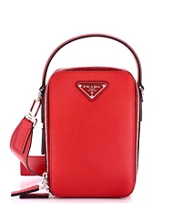 Pre-Owned Prada Small Brique Vertical Crossbody Bag Saffiano Leather