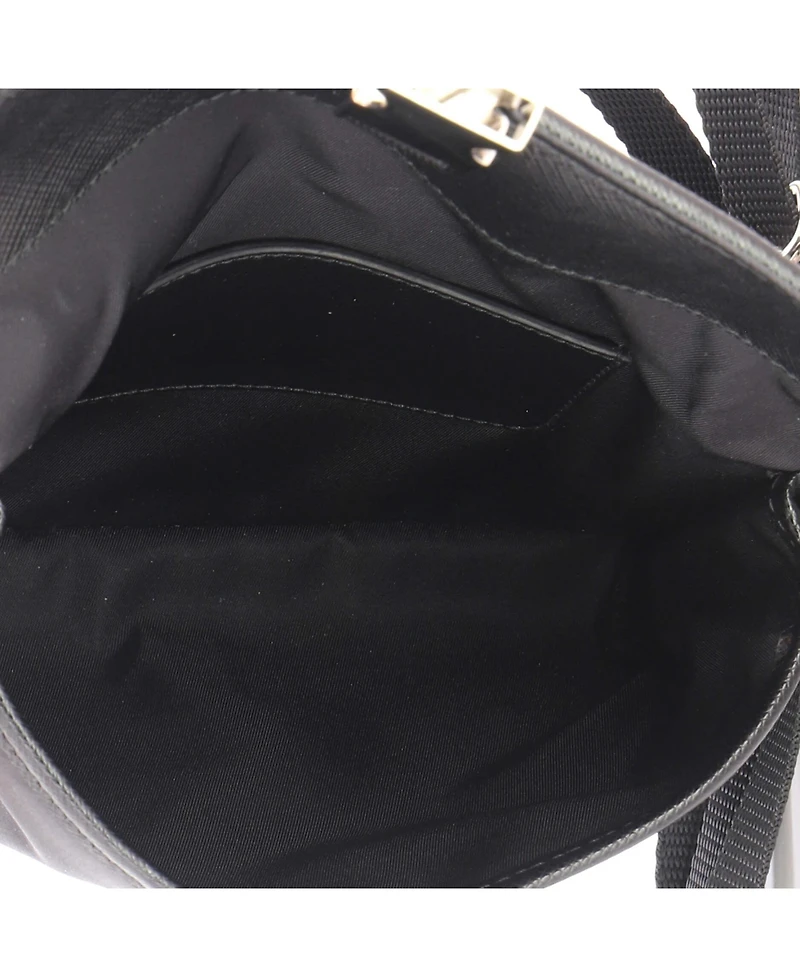 Pre-Owned Prada Small Buckle Flap Crossbody Bag Re-Nylon and Leather