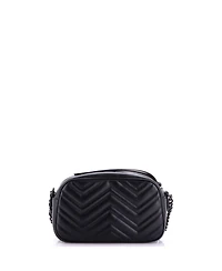 Pre-Owned Gucci Small Gg Marmont Monochrome Shoulder Bag Matelasse Leather