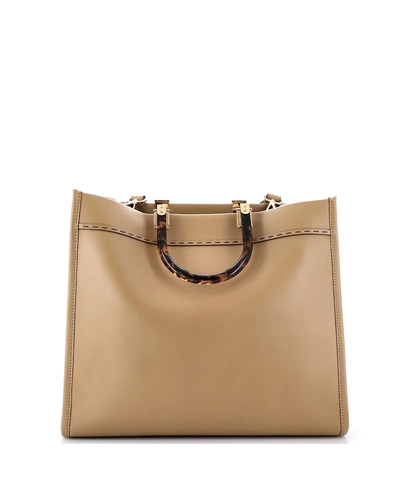 Pre-Owned Fendi Medium Sunshine Shopper Tote Leather