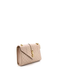 Pre-Owned Saint Laurent Medium Classic Monogram Envelope Satchel Mixed Matelasse Leather
