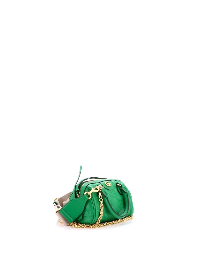 Pre-Owned Gucci Mini Ophidia Convertible Boston Top Handle Bag Gg Matelasse Leather