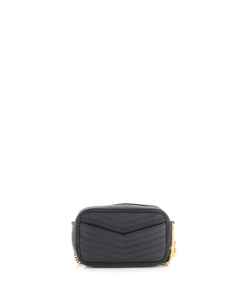 Pre-Owned Saint Laurent Mini Lou Camera Bag Matelasse Chevron Leather