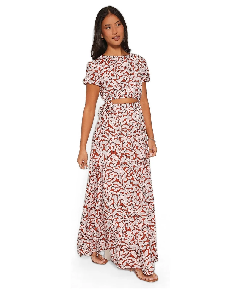 Petal and Pup Women's Toria Floral Cut-Out Maxi Dress