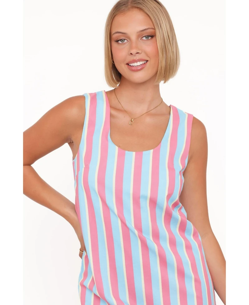 Petal and Pup Women's Benito Sleeveless Stripe Mini Dress