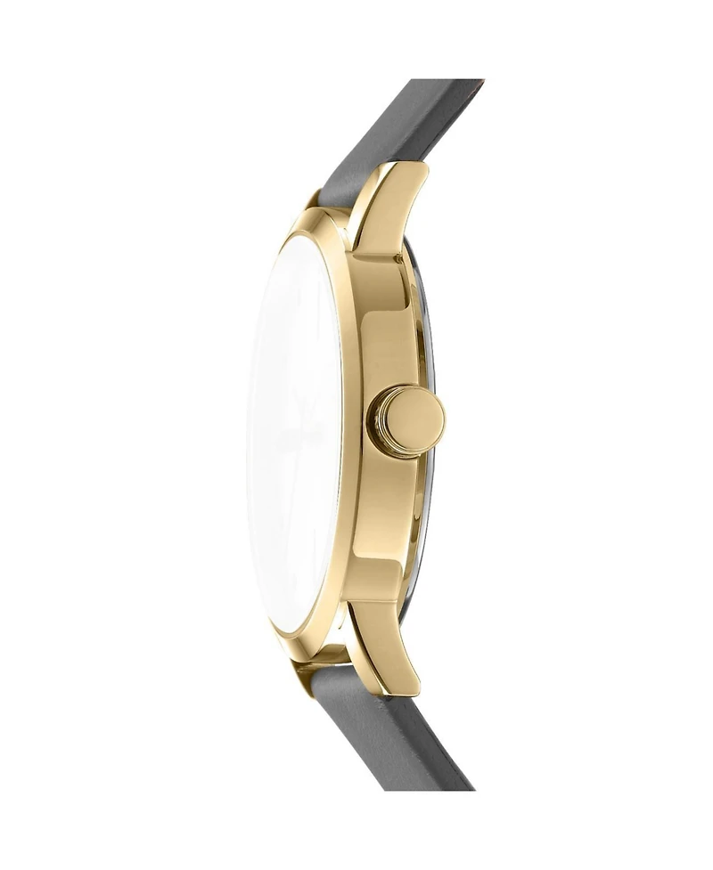 Dkny Women's Quartz Soho Midi Leather Strap Watch, 34 mm