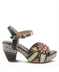 L'Artiste Women's Astar Quarter Strap Sandal with Painted Vamp