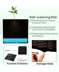 Outsunny -piece Raised Flower Bed Vegetable Herb Planter Lightweight