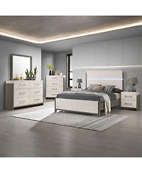 Kings Brand Furniture 6-Piece Bedroom Set - King Size Bed with Dresser, Mirror, Chest and 2 Nightstands