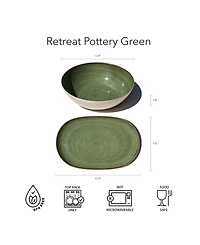 Abode Homewares Retreat Pottery 10.9" Melamine Oval Platter