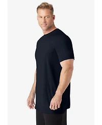 KingSize Big & Tall No Sweat Longer-Length Short Sleeve Crewneck Tee