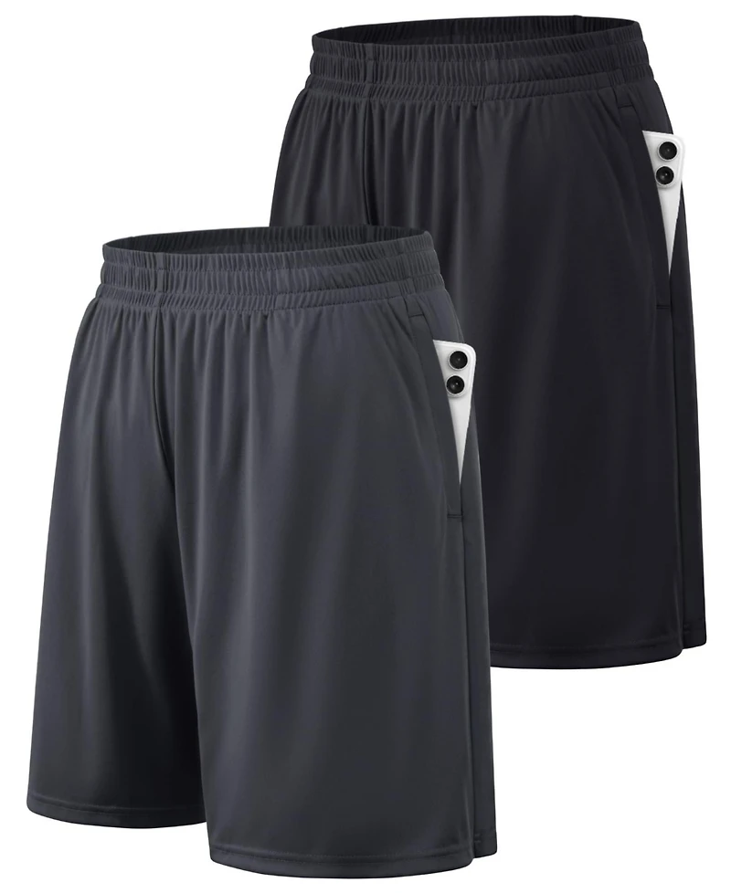 Furlihong Quick Dry Men's Athletic Workout Shorts With Pockets Drawstring Waist