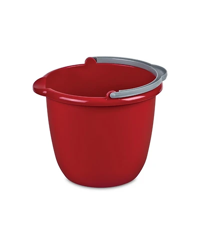 Sterilite Large 10-Qt Easy Pour Spout Pail w/ Comfy Grip Handle, Red (12 Pack)