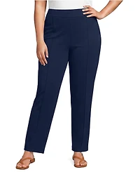 Lands' End Plus Size Starfish High-Rise Pull-On Pleated Pants